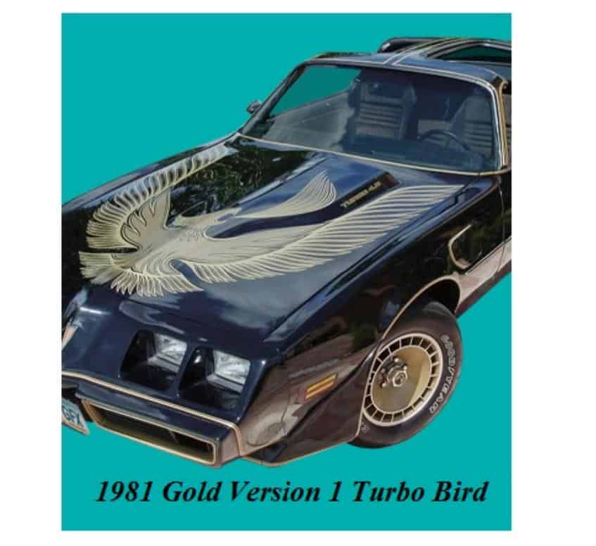 1980 & 81 Trans Am TURBO Decal kit (choose co